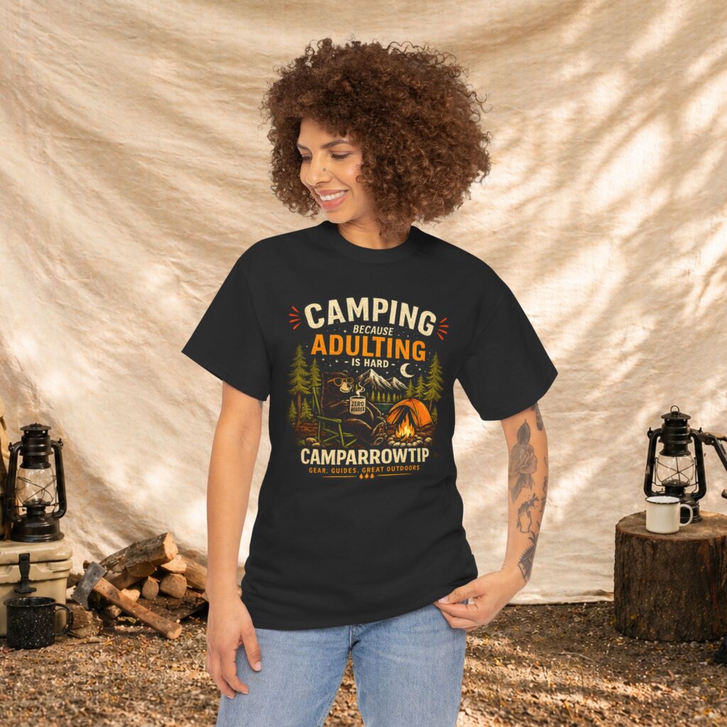 Camping Because Adulting Is Hard T-Shirt