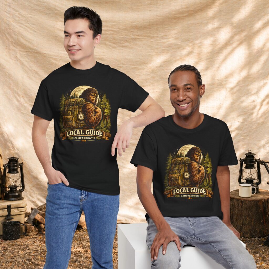 Local Guide Sasquatch Tee - Camping Hiker Backpack Forest Moon