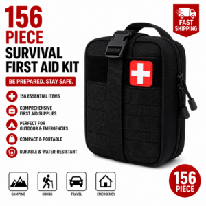 156 piece Survival First Aid Kit Tactical Military Camping Emergency Gear Bag