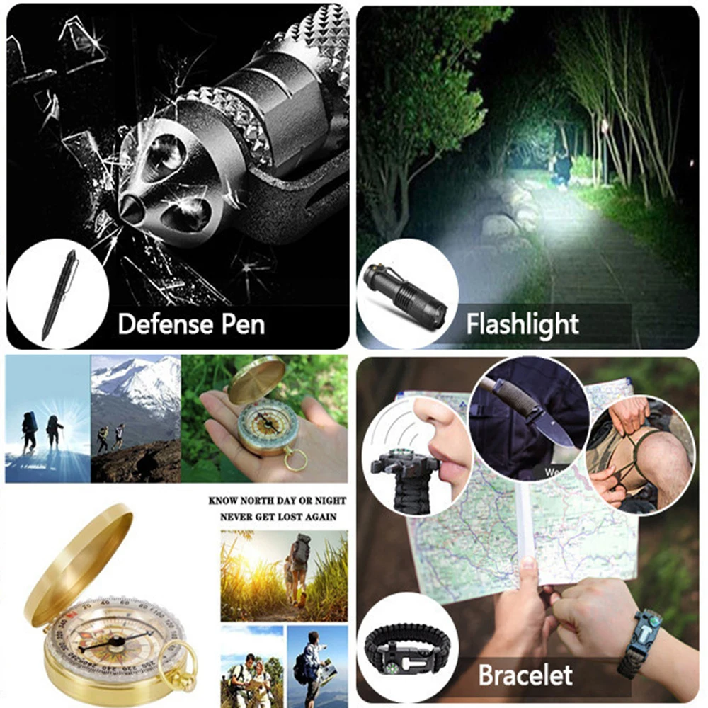 38-in-1 Survival First Aid Kit Tactical Military Camping Emergency Gear Bag - Image 4